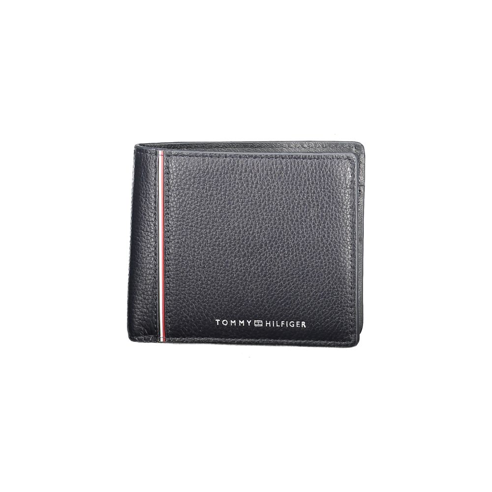 Blaue Herrenbrieftasche aus Leder