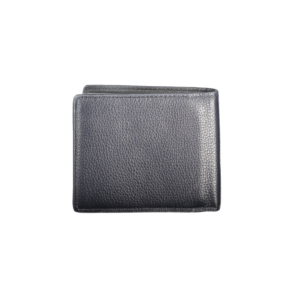 Blaue Herrenbrieftasche aus Leder
