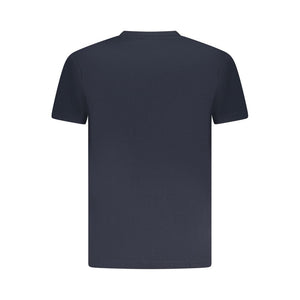 Blue Cotton Men T-Shirt