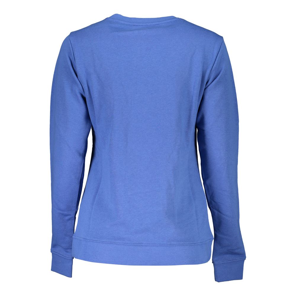 Blauer Baumwollpullover