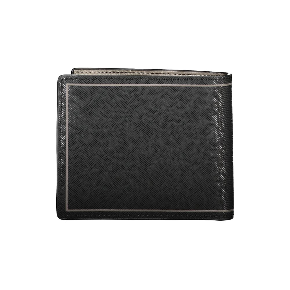 Schwarze Lederbrieftasche