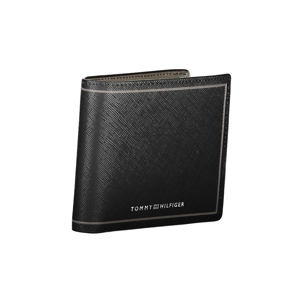 Schwarze Lederbrieftasche
