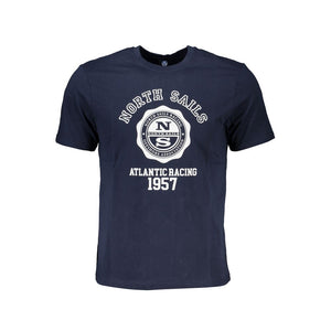 Blaues Baumwoll-T-Shirt