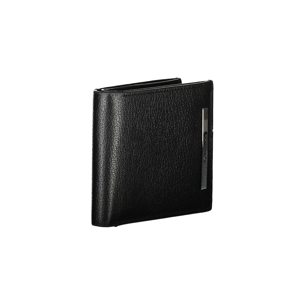 Schwarze Lederbrieftasche