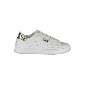 Luxuriöse Schnür-Sneaker mit goldenen Akzenten
