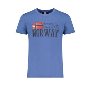 Blaues Baumwoll-T-Shirt