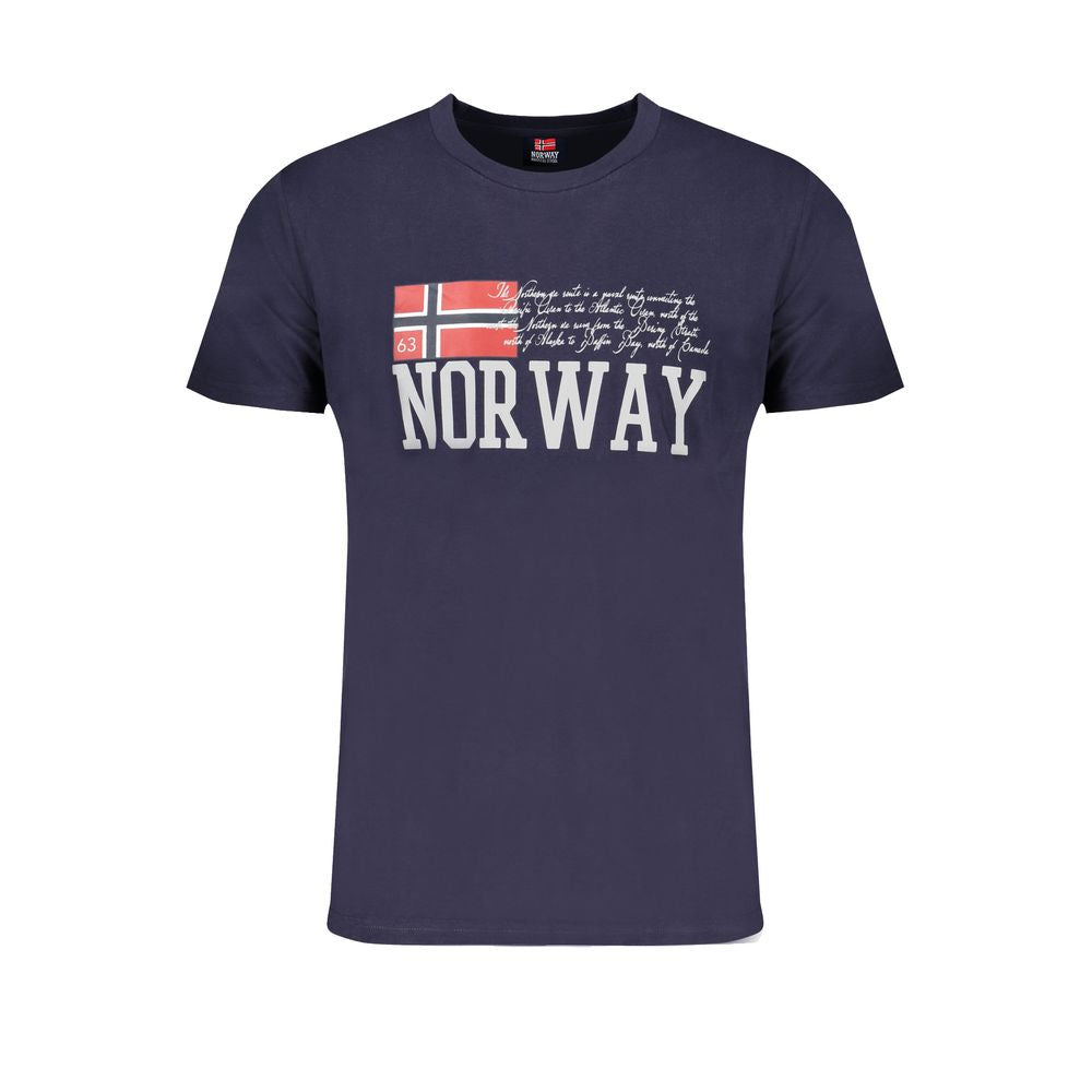 Blaues Baumwoll-T-Shirt