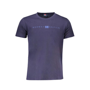 Blaues Baumwoll-T-Shirt