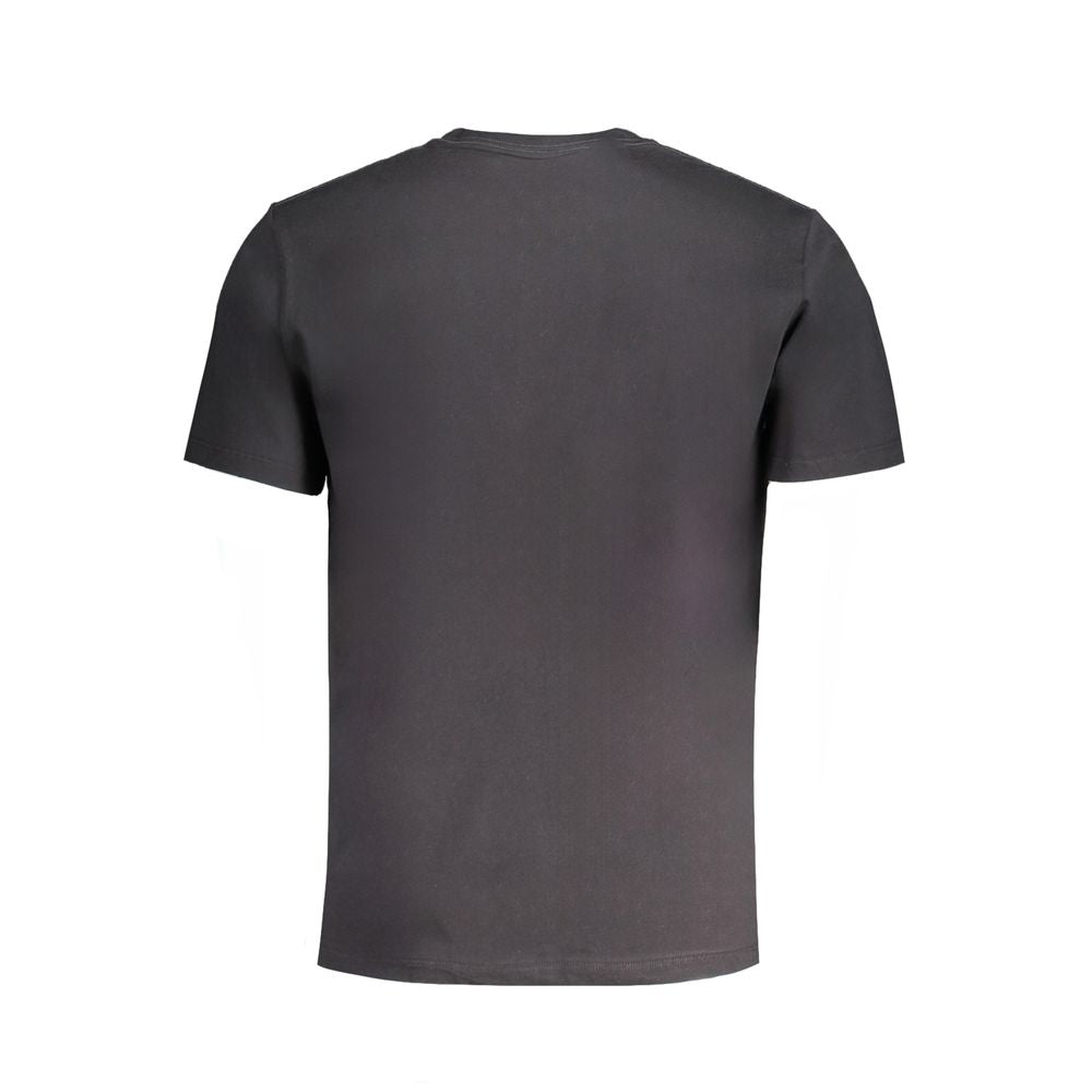 Schwarzes Baumwoll-T-Shirt