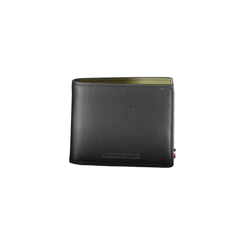 Schwarze Lederbrieftasche