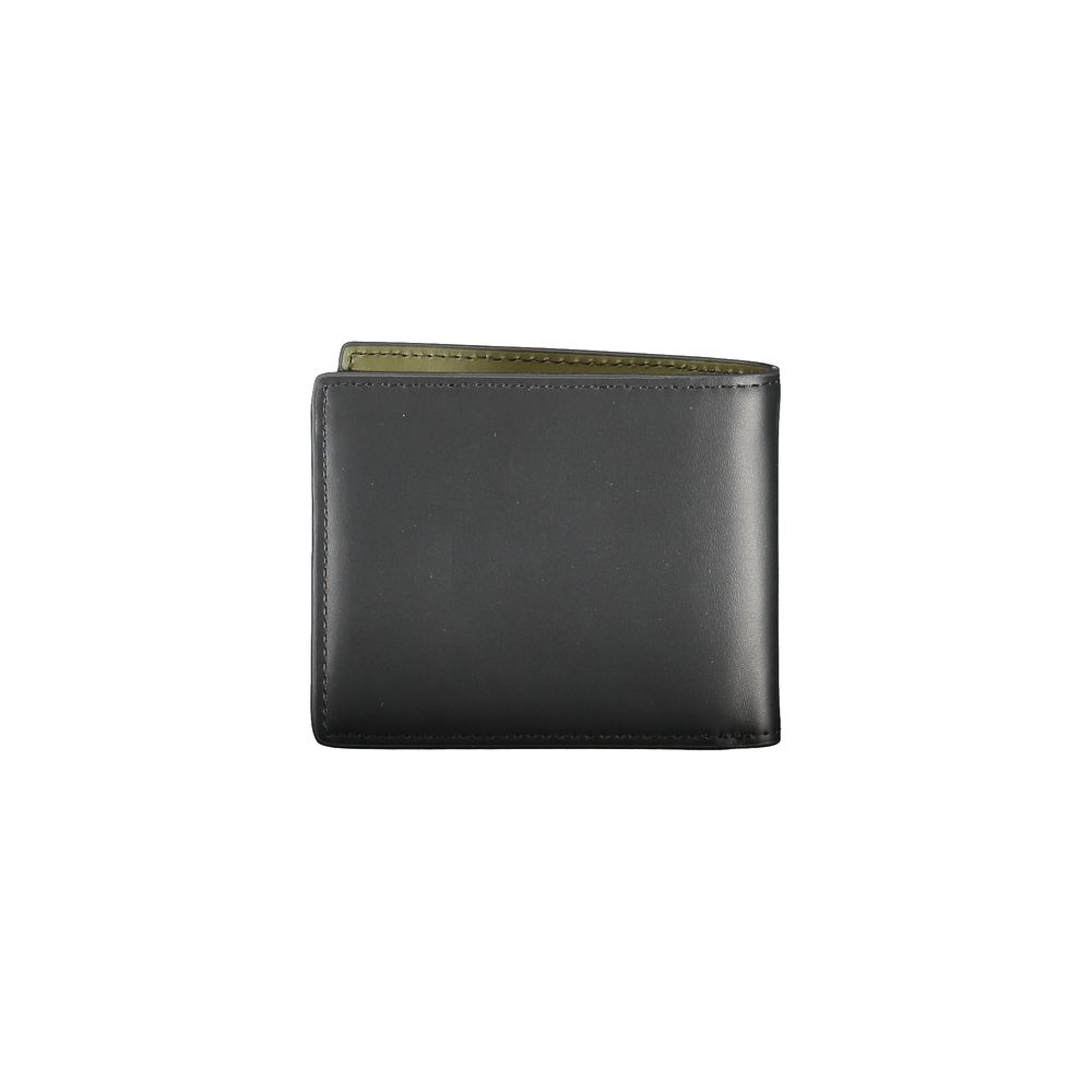 Schwarze Lederbrieftasche
