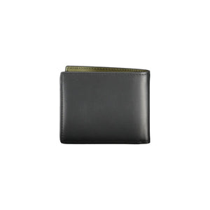 Schwarze Lederbrieftasche