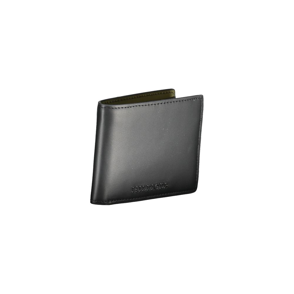 Schwarze Lederbrieftasche