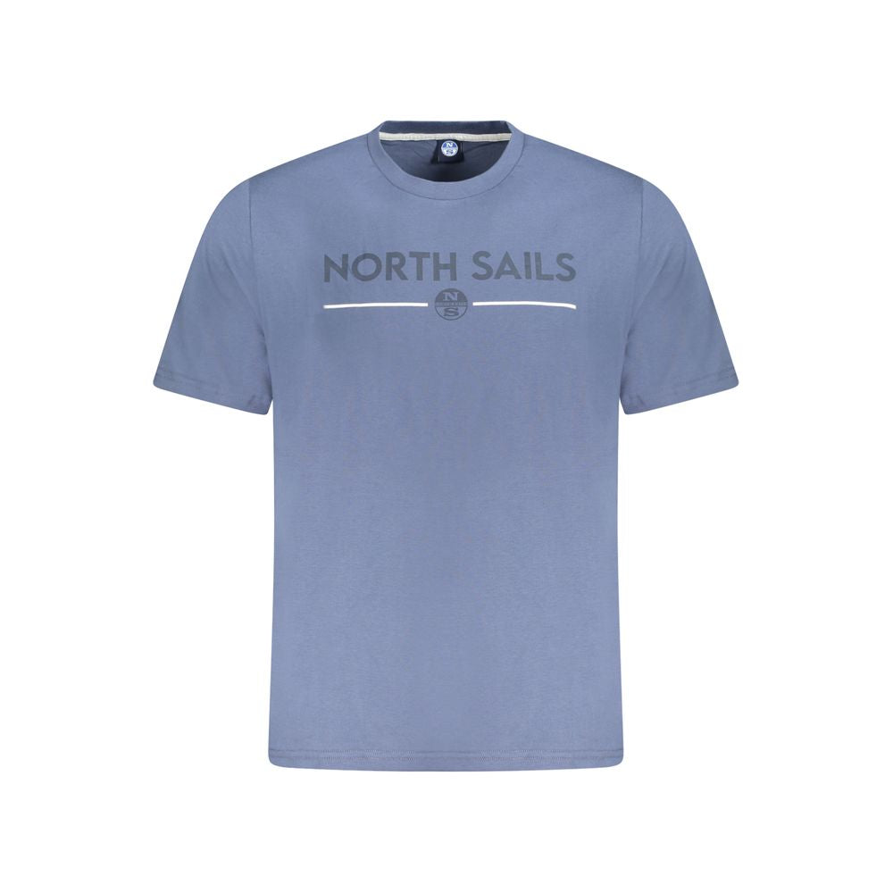 Blaues Herren-T-Shirt aus Baumwolle