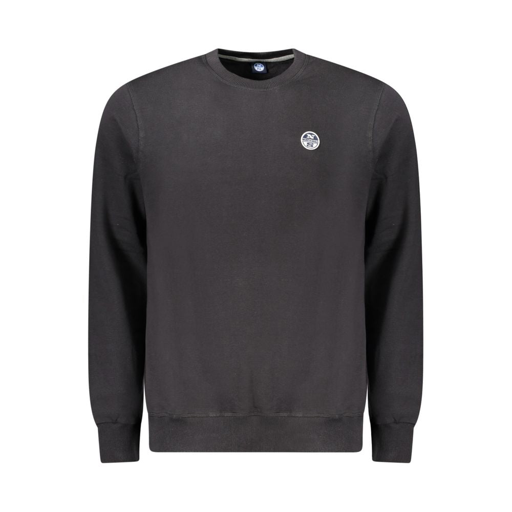Schwarzer Baumwollpullover für Herren