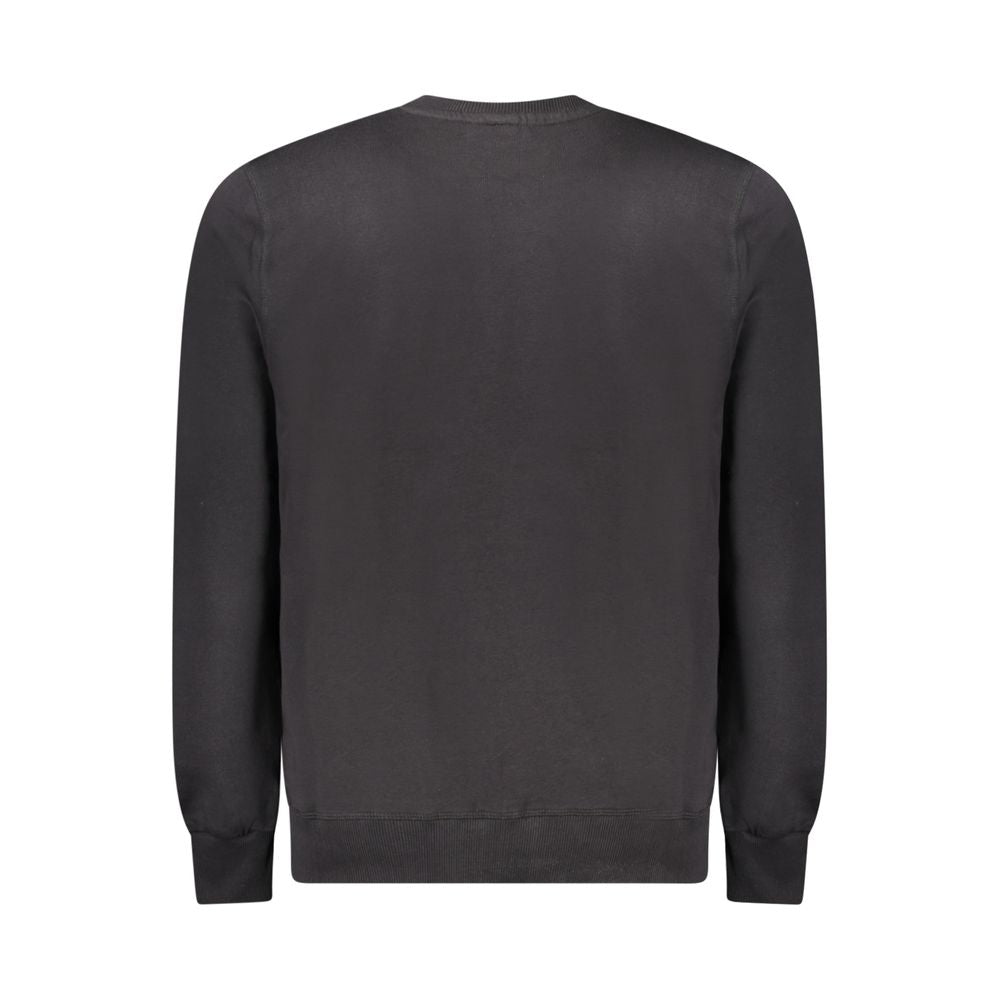 Schwarzer Baumwollpullover für Herren