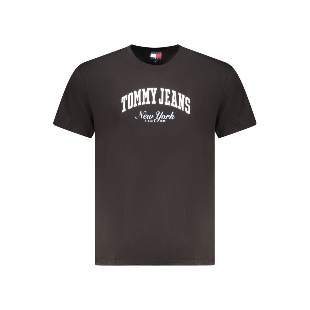Schwarzes Herren-T-Shirt aus Baumwolle