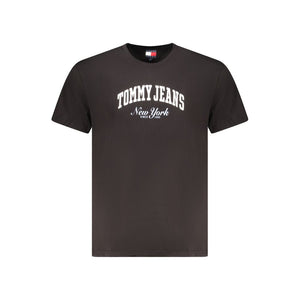 Schwarzes Herren-T-Shirt aus Baumwolle