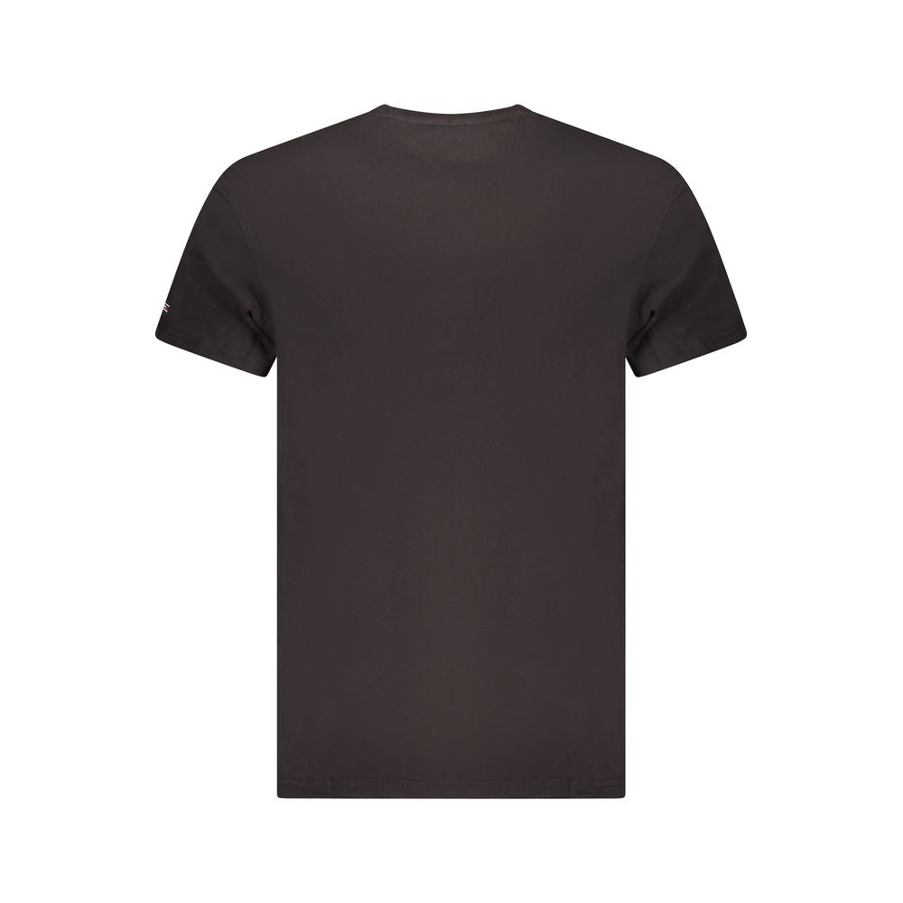 Schwarzes Herren-T-Shirt aus Baumwolle