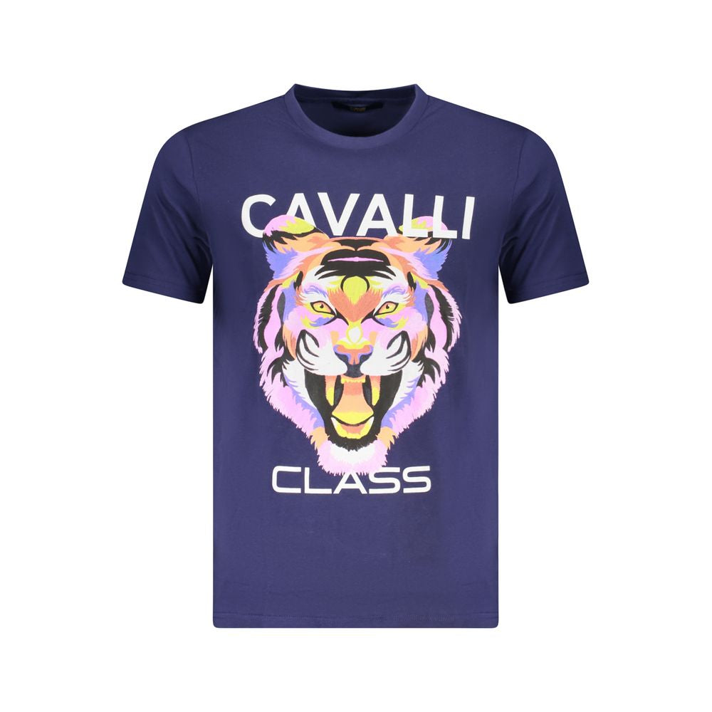 Blaues Herren-T-Shirt aus Baumwolle