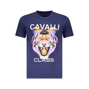 Blaues Herren-T-Shirt aus Baumwolle