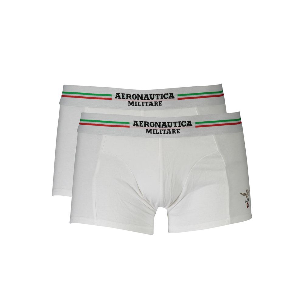Weiße Herren-Boxershorts aus Baumwolle