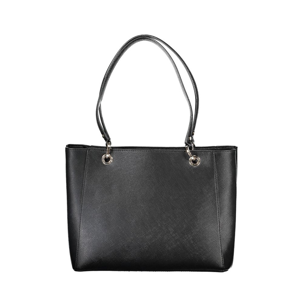 Schwarze Handtasche aus Polyethylen