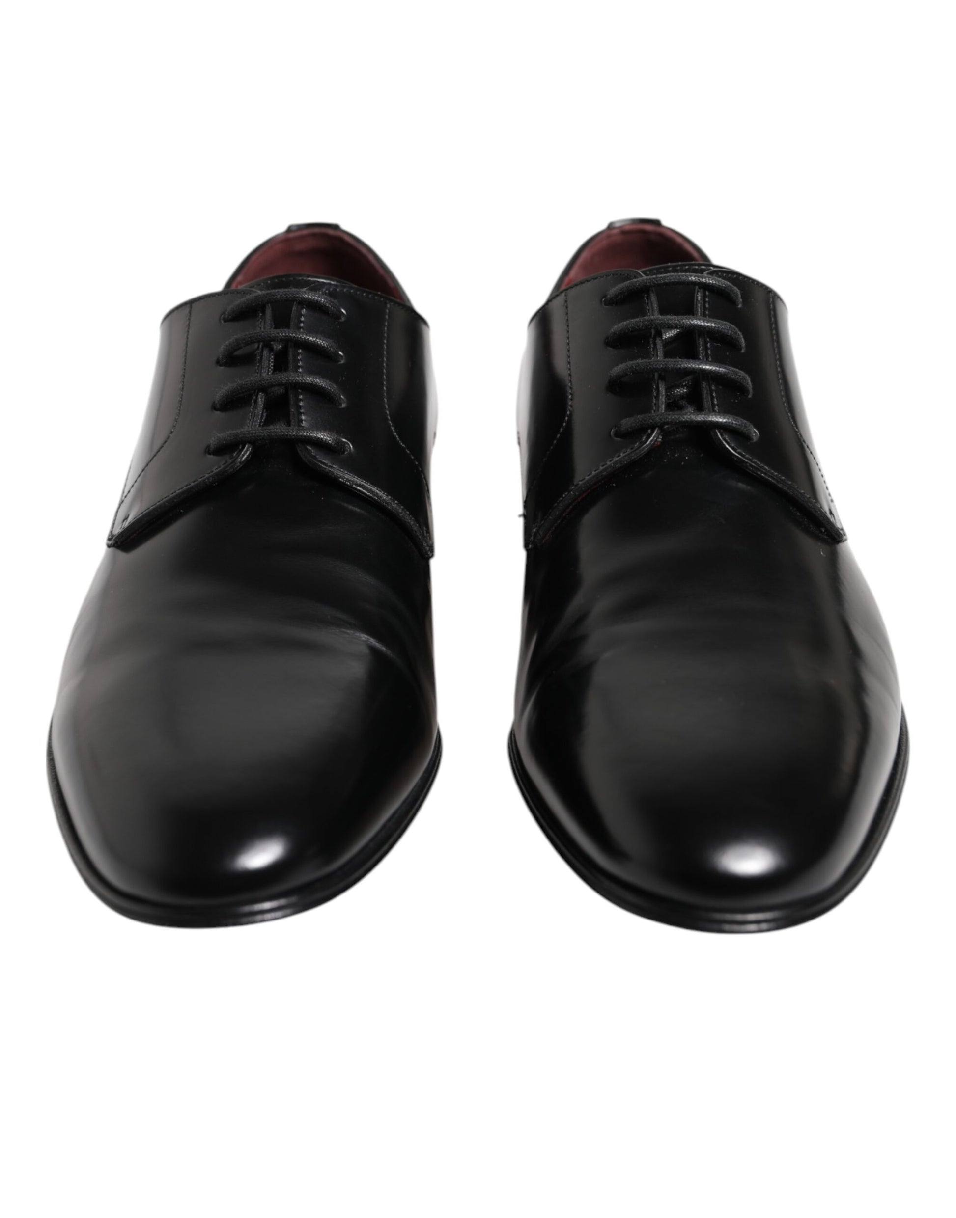 Schwarze Derby-Schnürschuhe aus Leder
