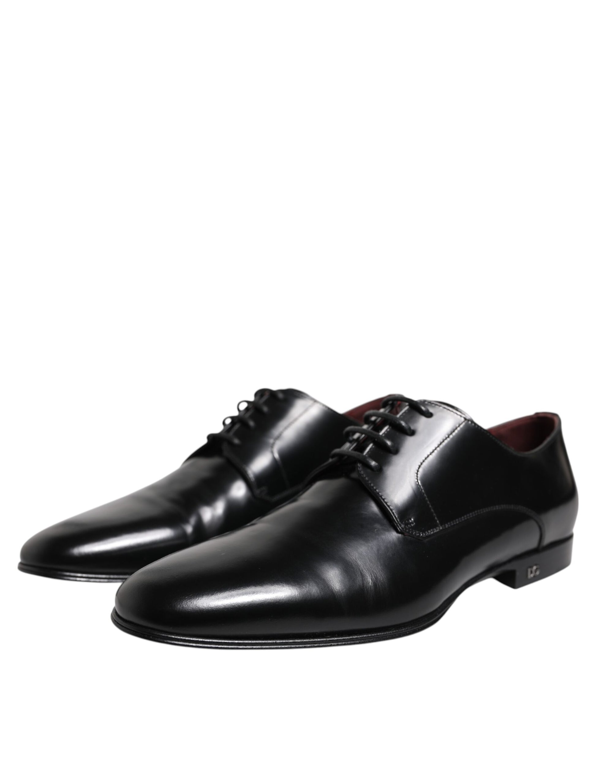 Schwarze Derby-Schnürschuhe aus Leder
