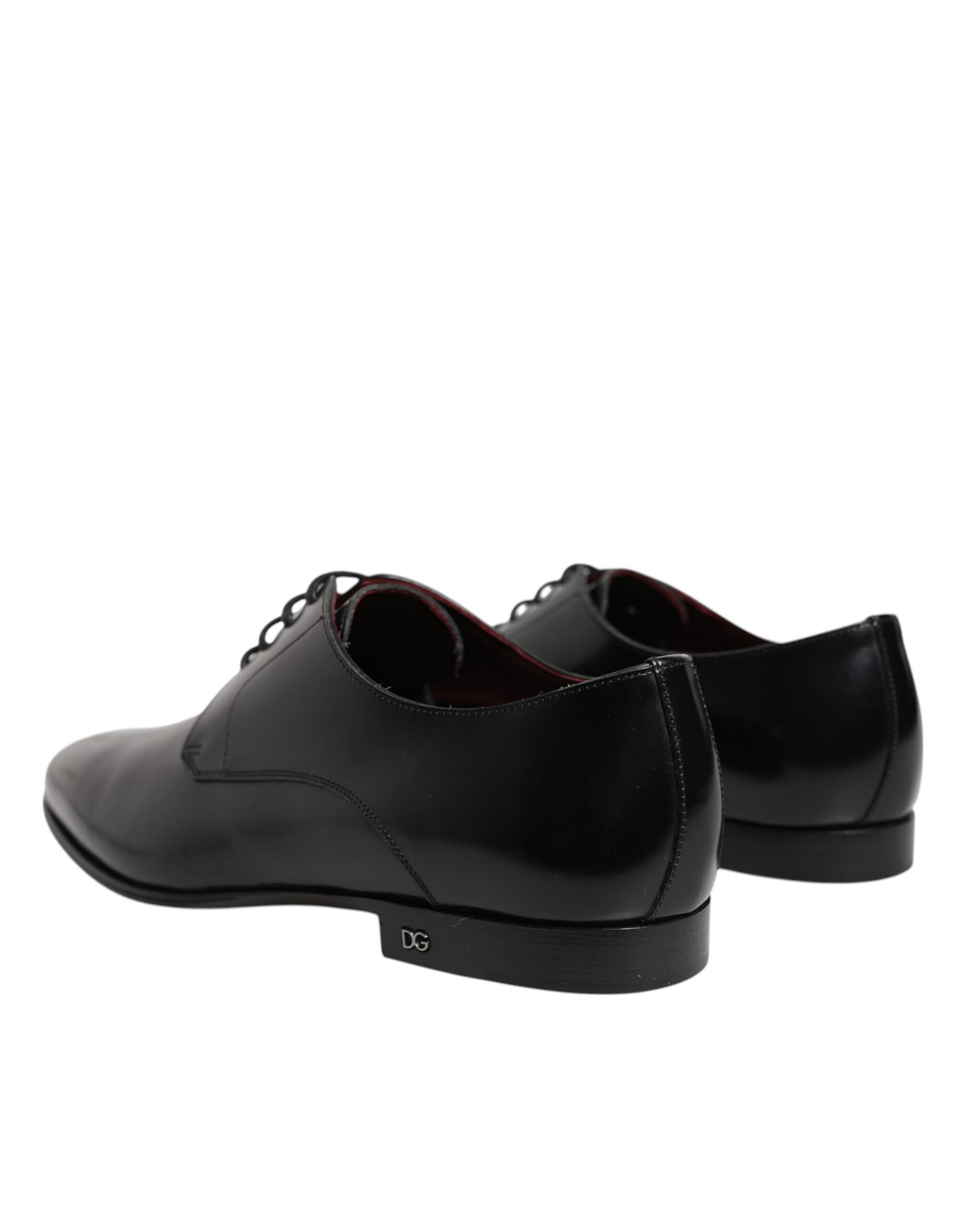 Schwarze Derby-Schnürschuhe aus Leder