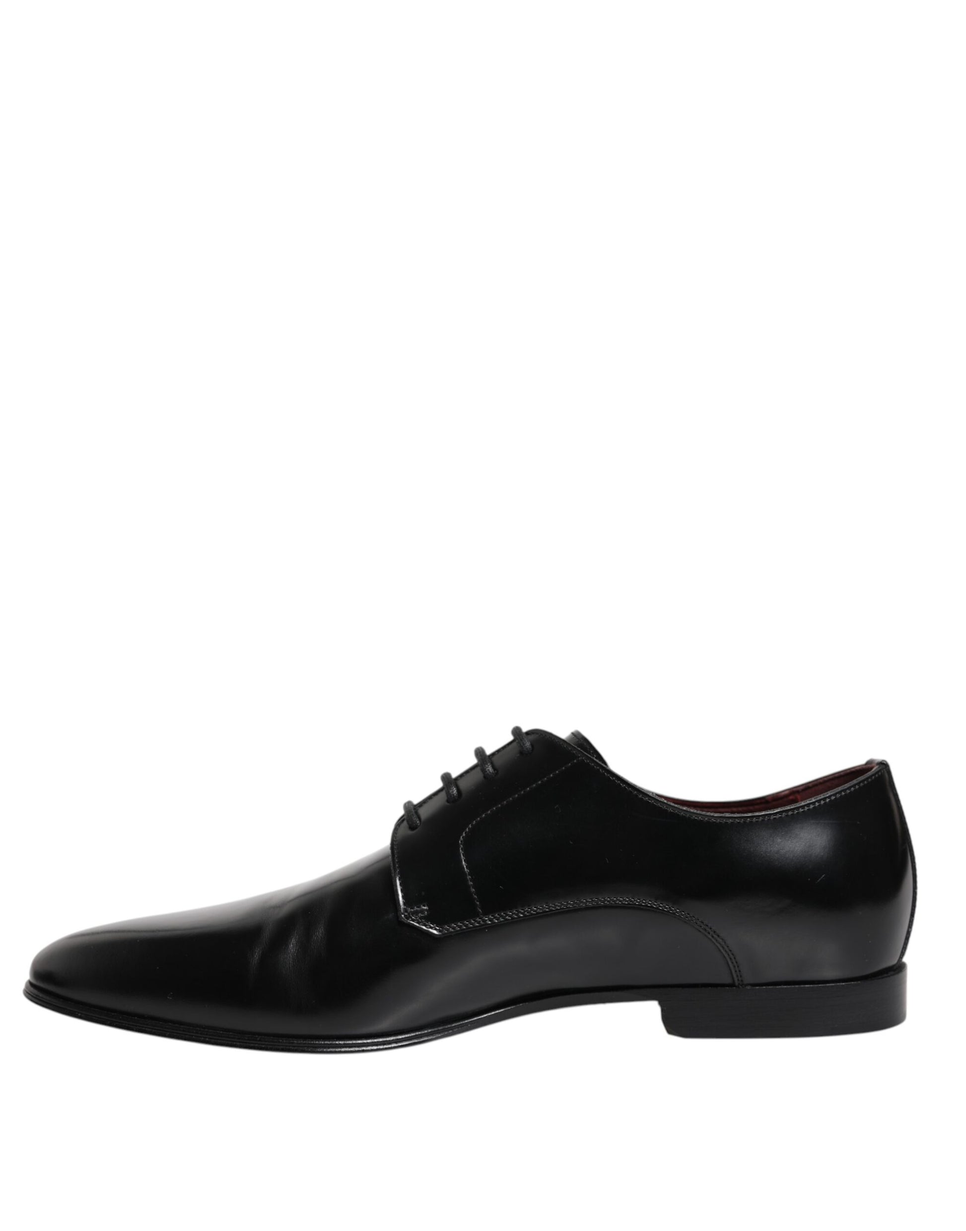Schwarze Derby-Schnürschuhe aus Leder