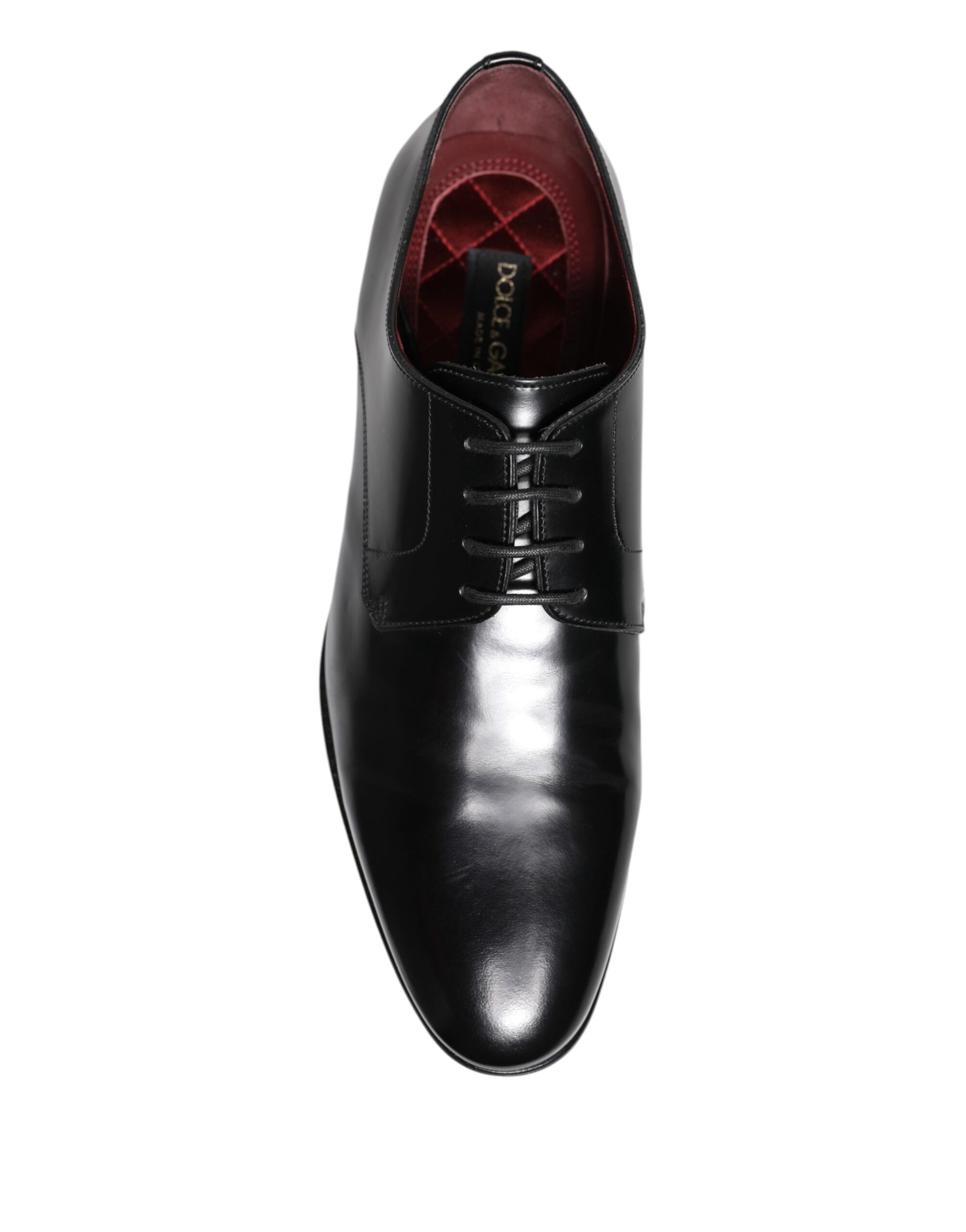 Schwarze Derby-Schnürschuhe aus Leder