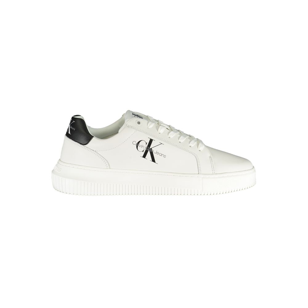 Edle weiße Schnür-Sneaker