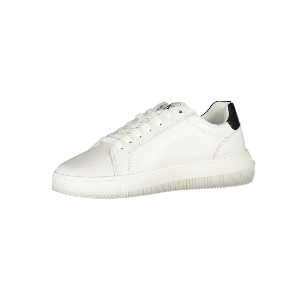 Edle weiße Schnür-Sneaker