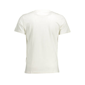 Elegantes weißes Baumwoll-T-Shirt mit Rundhalsausschnitt