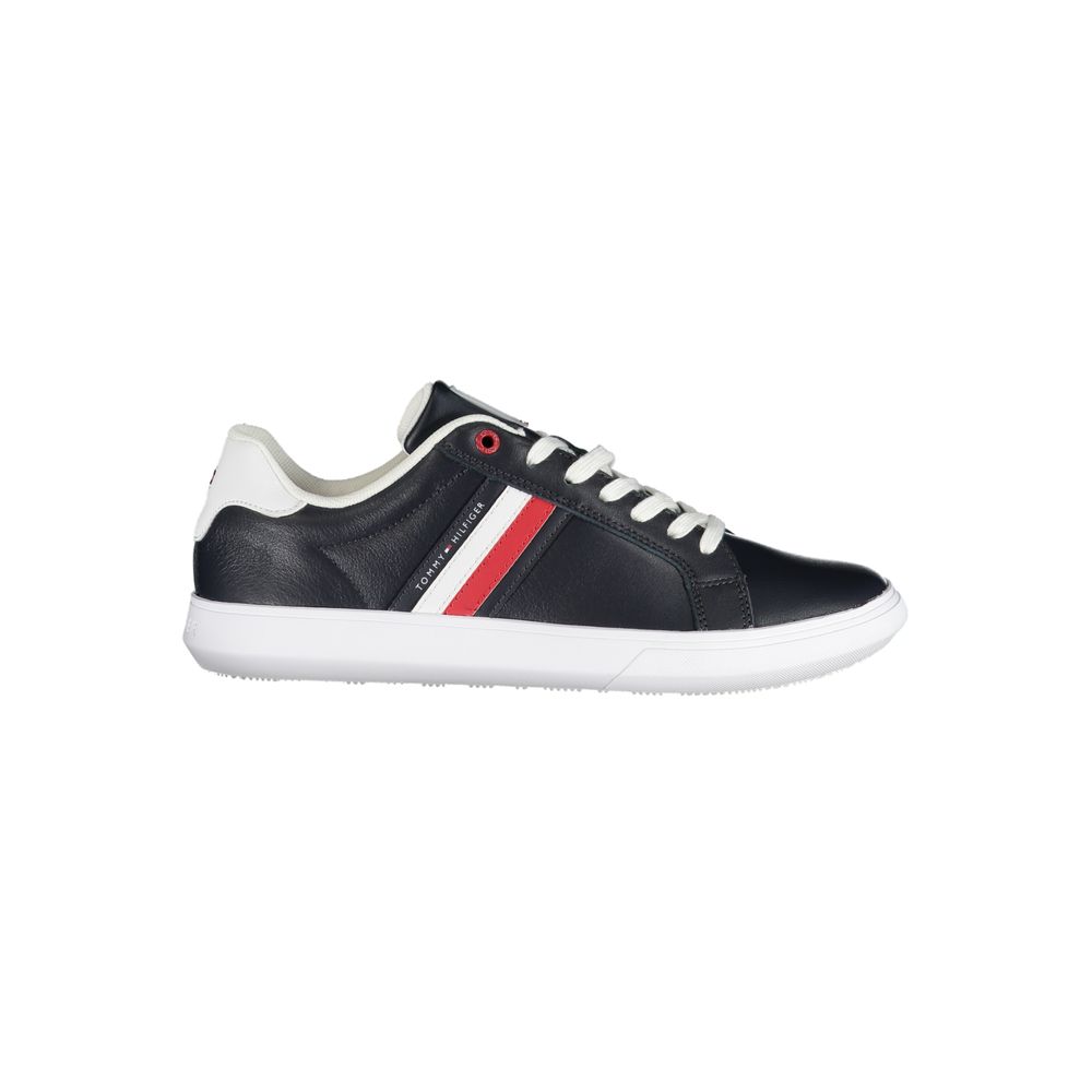 Elegante blaue Schnür-Sneaker mit Kontrastdetails