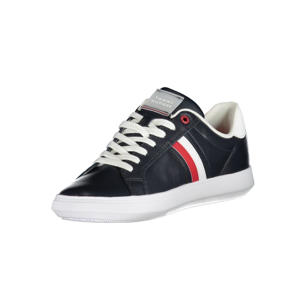 Elegante blaue Schnür-Sneaker mit Kontrastdetails