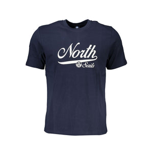Blaues Baumwoll-T-Shirt