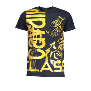Blaues Baumwoll-T-Shirt