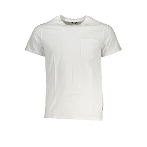 Elegantes weißes Baumwoll-T-Shirt mit Taschendetail