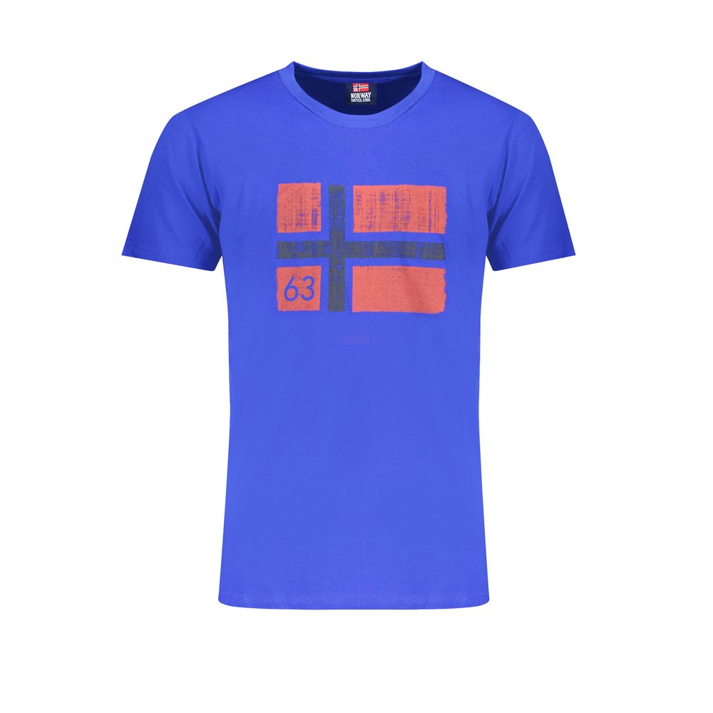 Blaues Baumwoll-T-Shirt