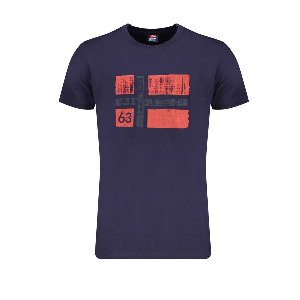 Blaues Baumwoll-T-Shirt