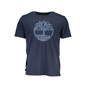 Blaues Baumwoll-T-Shirt