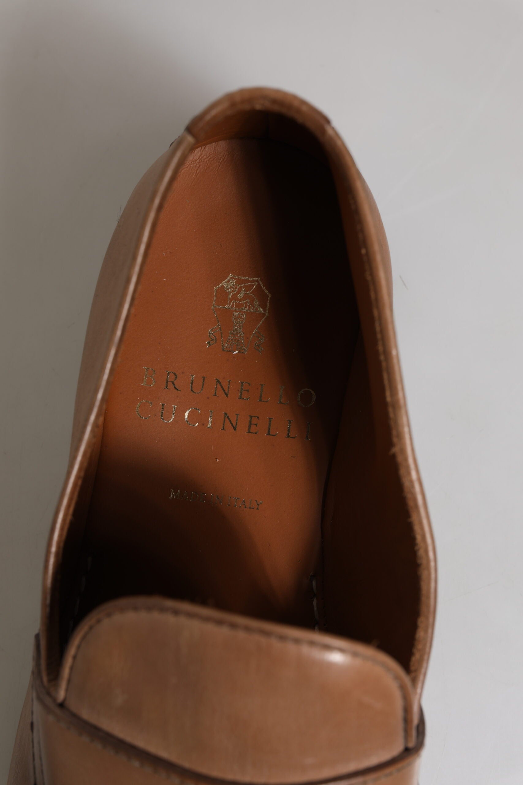 Braune Loafer-Abendschuhe aus Leder
