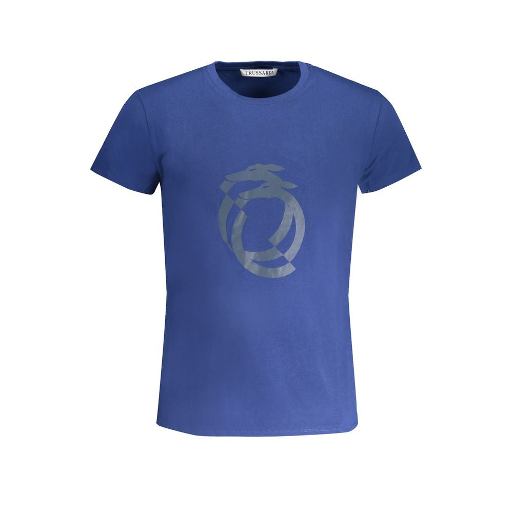 Blaues Baumwoll-T-Shirt