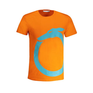 Orangefarbenes Baumwoll-T-Shirt