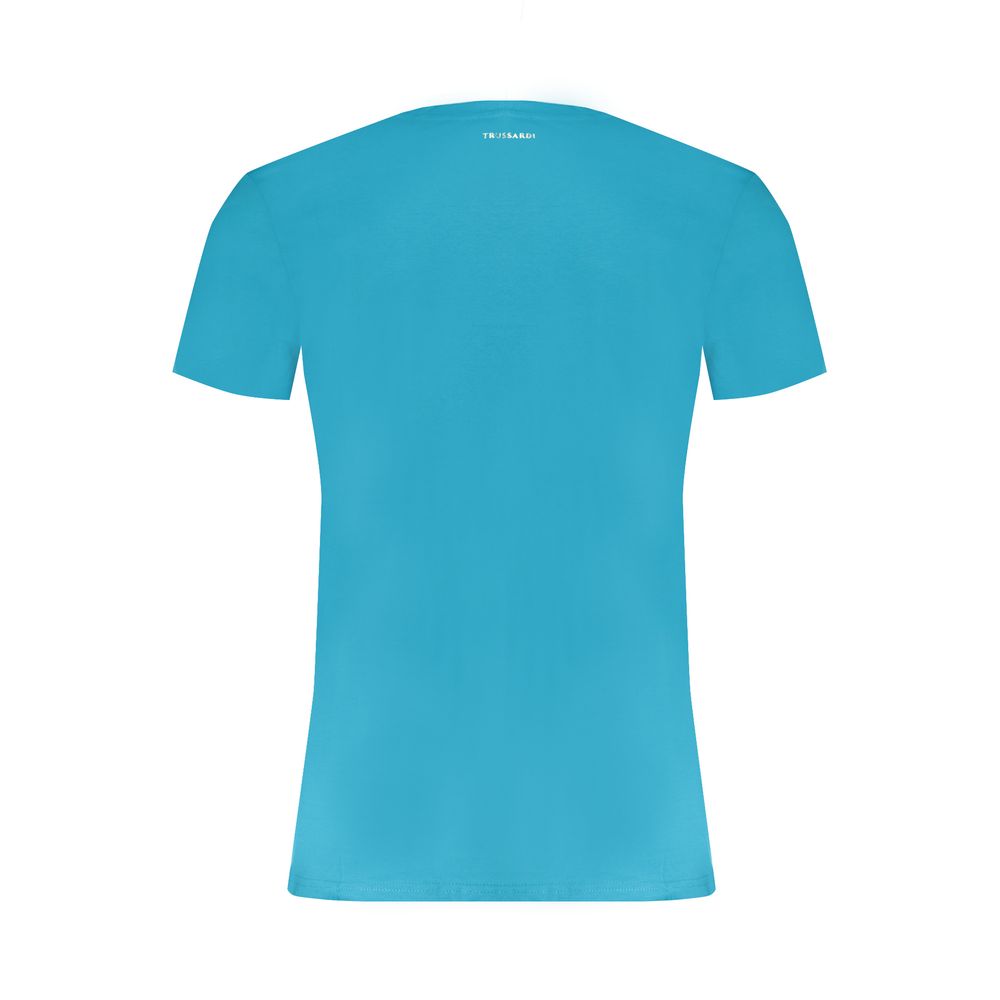 Hellblaues Herren-T-Shirt aus Baumwolle