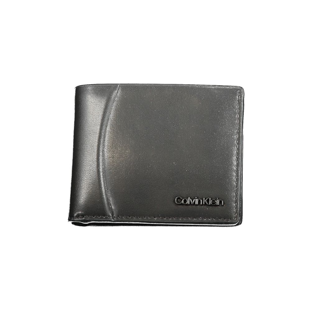 Schwarze Lederbrieftasche