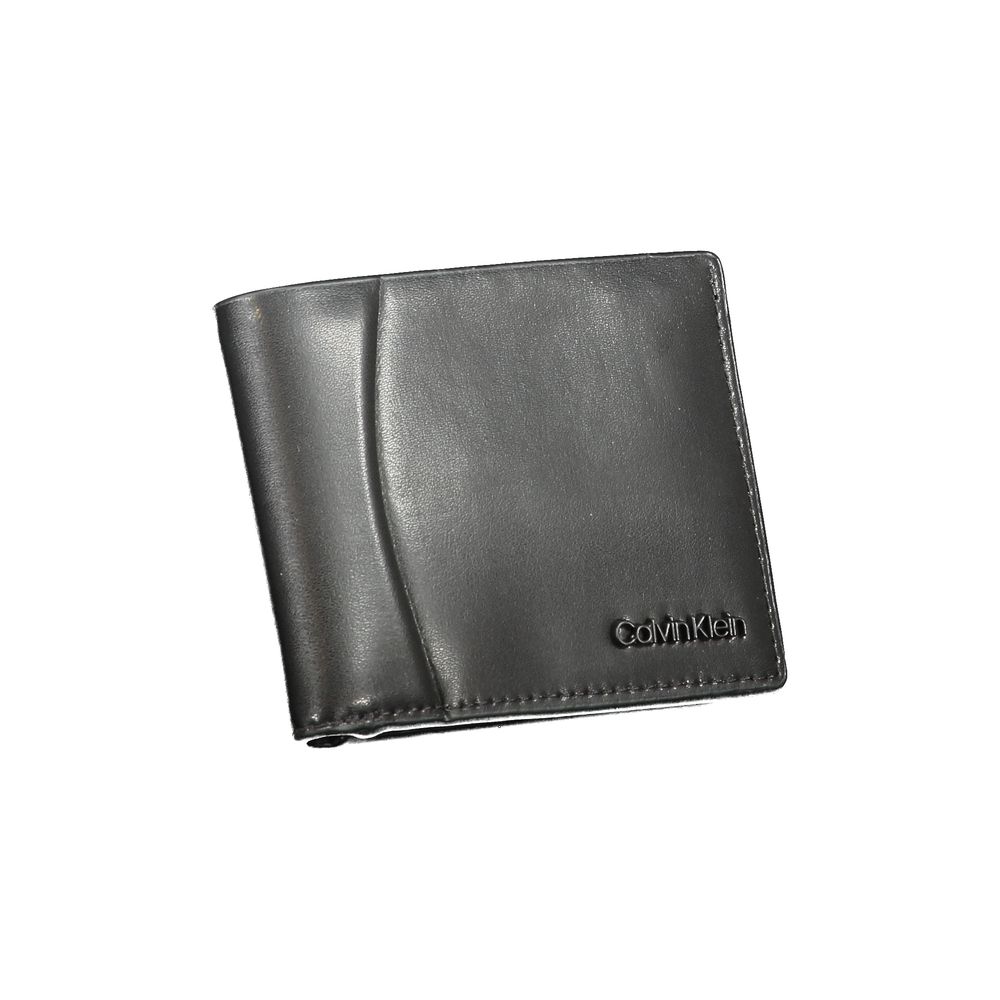 Schwarze Lederbrieftasche