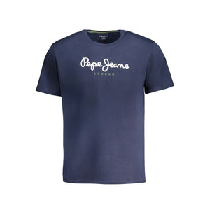 Blaues Baumwoll-T-Shirt